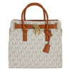 Túi xách nữ Michael Kors Hamilton lớn họa tiết logo màu vani