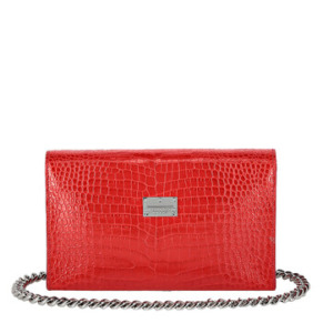 Philipp Plein Crocodile-Print Skull Crystal Shoulder Bag