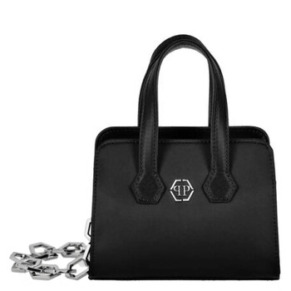 Túi Xách Satin Cầm Tay Philipp Plein Iconic Plein Màu Đen
