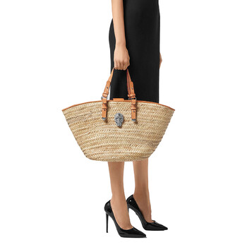 Philipp Plein Skull Logo Woven Tote