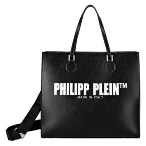 Túi xách cầm tay da in logo Philipp Plein chính hãng