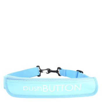Pushbutton Blue Ladies Shoulder Strap