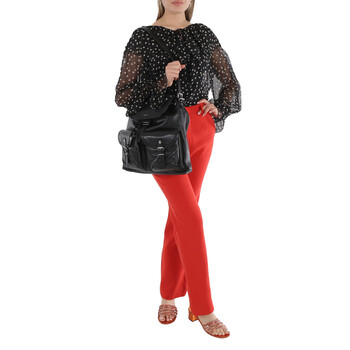 Saint Laurent Black Smooth Leather Shoulder Bag