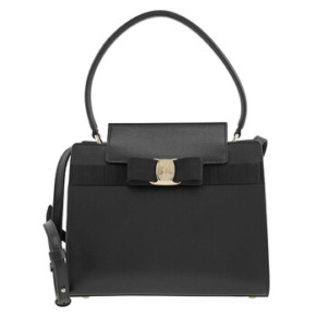 Túi xách da đen Ferragamo Vara Bow nữ