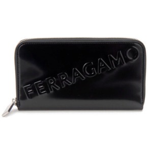 Ví da dài Salvatore Ferragamo nam họa tiết nổi cao cấp