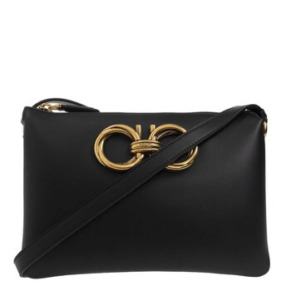 Túi xách mini Ferragamo Salvatore Ferragamo Trapezio màu đen chính hãng