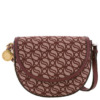 Túi xách vai Stella McCartney Frayme Medium S Wave màu đỏ burgundy chính hãng