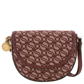 Túi xách vai Stella McCartney Frayme Medium S Wave màu đỏ burgundy chính hãng
