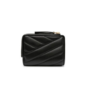 Tory Burch Bi-Fold Chevron Kira Wallet In Black