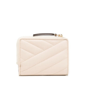 Tory Burch Bi-Fold Chevron Kira Wallet In New Cream