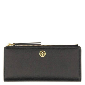 Ví Tory Burch Robinson Zip Đen Da Saffiano Chính Hãng