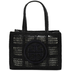Túi Tote Ella Nhỏ Màu Đen Thêu Gai Tory Burch Chính Hãng