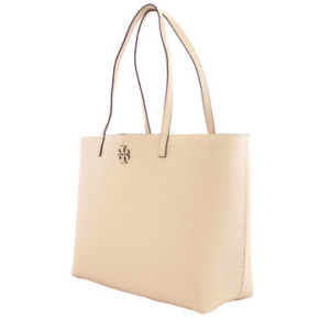 Tory Burch Brie McGraw Pebbled Leather Tote Bag