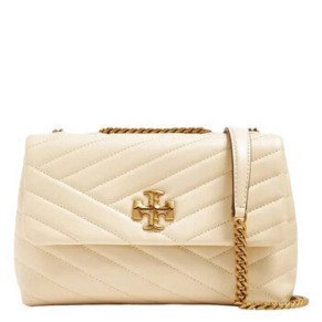 Túi xách Tory Burch Kira Chevron nhỏ màu kem có thể chuyển đổi đeo vai