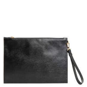 Versace Men's Medusa Black Leather Clutch Bag